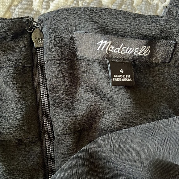 Madewell Square Neck Wide Leg Sleeveless Jumpsuit NM489 Black 4 - Picture 6 of 7